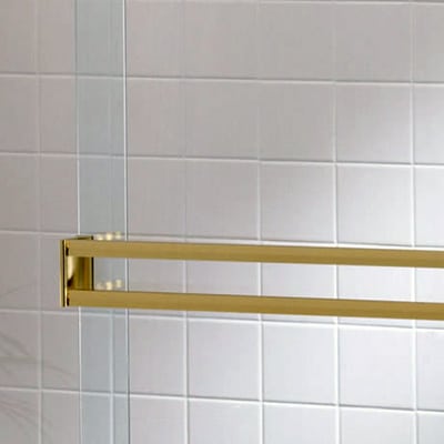 Semi-Frameless Bypass Door Double Towel Bar - DSI Glass