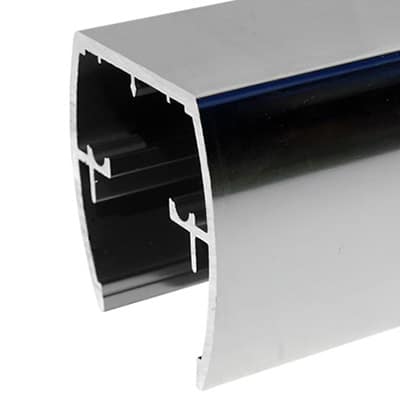 Semi-Frameless Bypass Door Euro Style Headrail for 3/8 inch Glass - DSI Glass