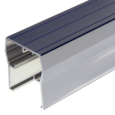 Semi-Frameless Bypass Door Euro Style Headrail - DSI Glass