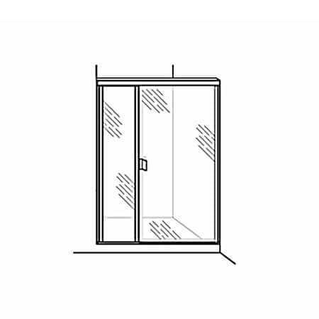 Semi-Frameless Door with Inline Panel - DSI Glass Aurora