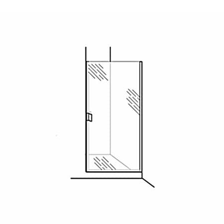 Semi-Frameless Single Door no Headrail - DSI Glass Aurora